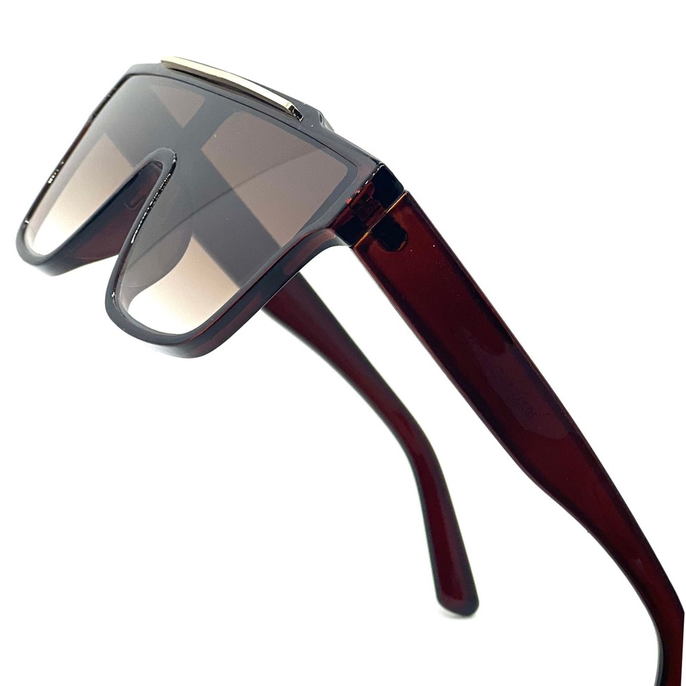 Oversized Flat Top Sunglasses Fashion Designer Shades Men Street Wear Lentes New